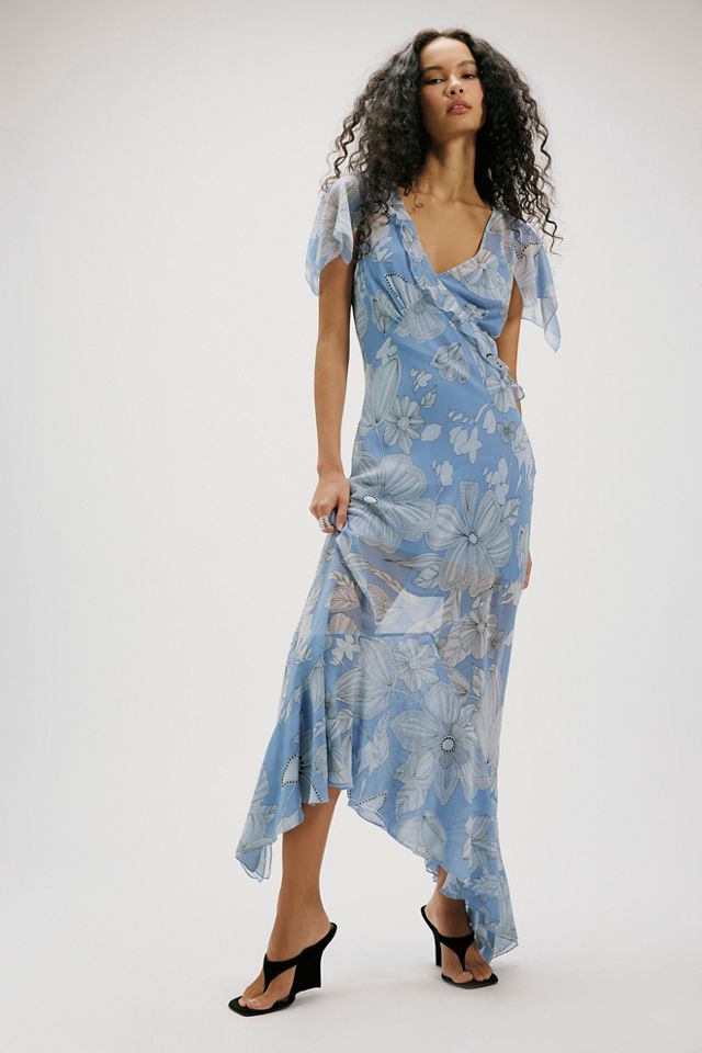 Moonlight Maxi Dress by Free People in Blue, Size: US 0