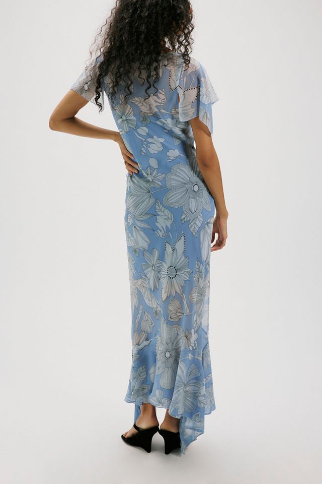 green maxi ruffle dress Green Micro Ruffle Sleeveless Scoop Neck Maxi Dress
