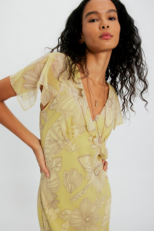 Moonlight Maxi Dress by Free People in Yellow, Size: US 6