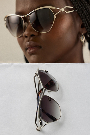 Priestly Premium Polarized Sunglasses by Free People in Black