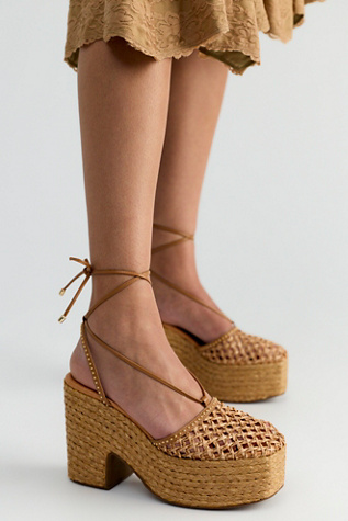 Late Night Platforms by Vicenza at Free People in Tan, Size: US 7