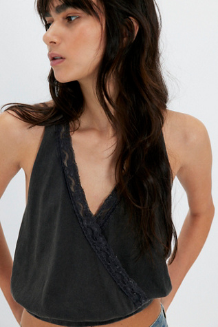 Opal Dust Halter Top by Free People in Black, Size: XS
