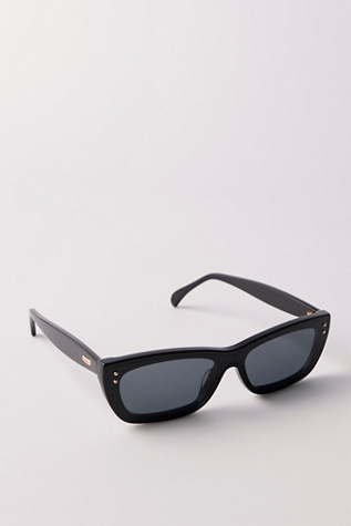 Женские солнцезащитные очки Banbe The Halsey Sunglasses, цвет: Чёрный — фото 2