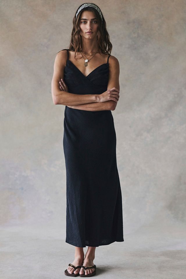 Sandshell Linen Omnia Midi Slip Dress #2