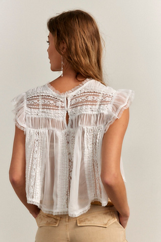 Женская блузка Free People Sun Drenched Blouse, цвет: Слоновая кость — фото 2