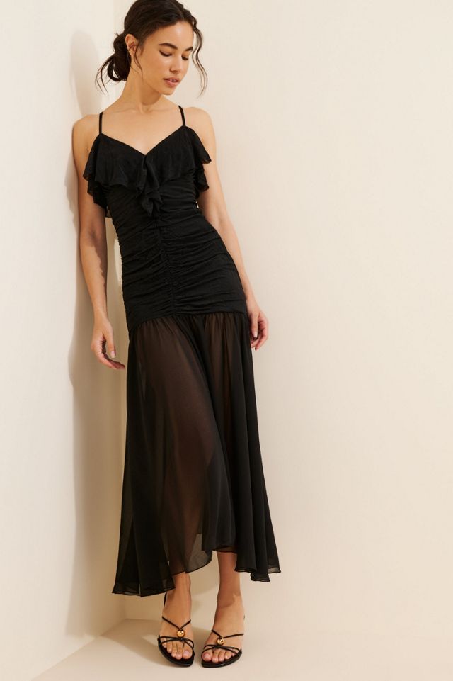 Esthe Gathered Ruffle Maxi Dress #3