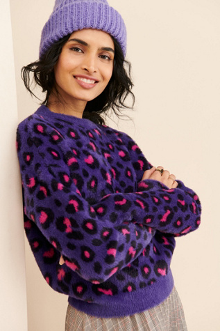 For Love & Lemons Marielle Leopard Pullover