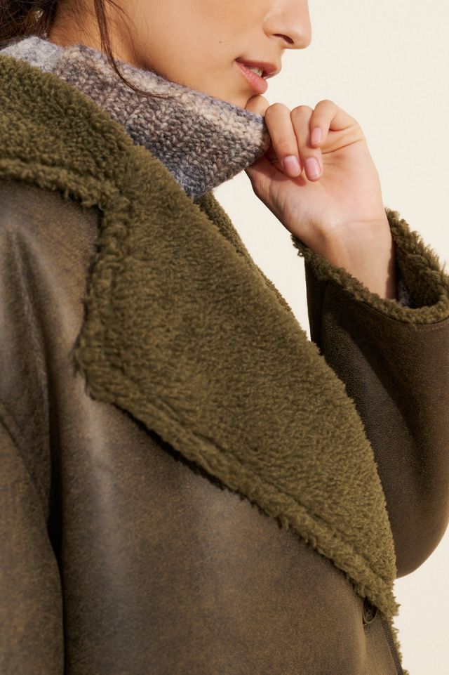 Native Youth Danica Vegan Suede Coat #3