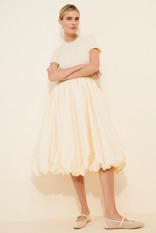 Elexiay Keysi Bubble Hem Midi Dress