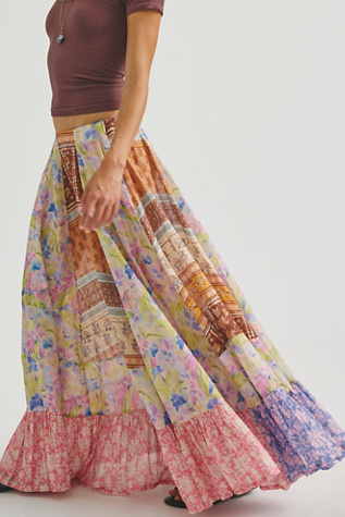 Santa Eulalia Printed Maxi Skirt by Free People, Size: US 8