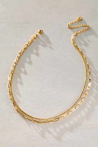 Brenda Grands Double Layer Necklace at Free People in Yellow