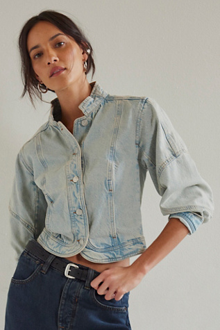 We The Free Nikita Denim Jacket at Free People in Blue, Size: S