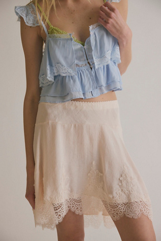 Женская юбка Intimately Something Satin Mini Slip, цвет: Кокосовый кремовый — фото 8