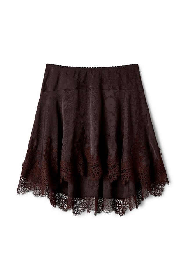 Mini jupe à bretelles en satin Something #4