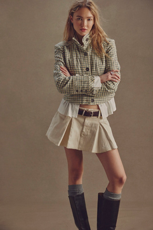 Raleigh Micro Skirt at Free People in Moon Beam, Size: US 6