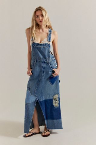 Re_Nuuly x Tricia Fix Bandana Denim Jumpsuit | Free People