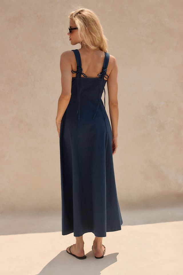 Holland Stretch Linen Midi Dress #1