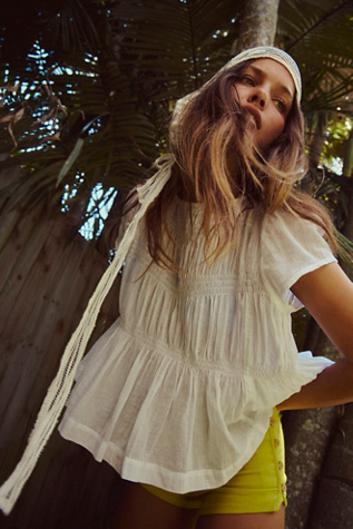 Женский топ free-est Aven Cotton Top, цвет: Слоновая кость — фото 3