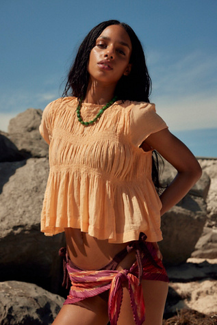 Aven Cotton Top by free-est at Free People in Pink, Size: XS