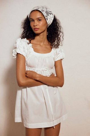 Flaunt It Mini Dress by free-est at Free People in White, Size: L