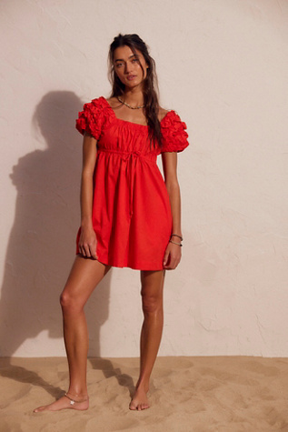 Flaunt It Mini Dress by free-est at Free People in Red, Size: M