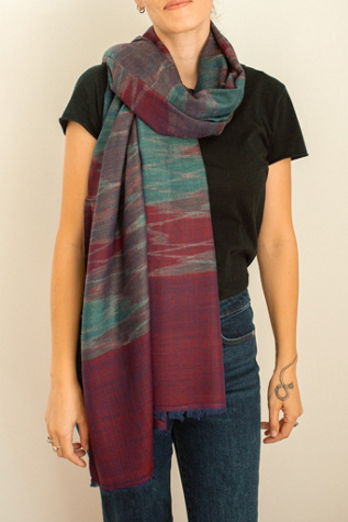 Be Deva Mahika Cashmere Ikat Shawl Scarf
