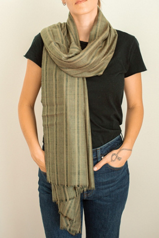 Be Deva Neela Cashmere Ikat Shawl Scarf