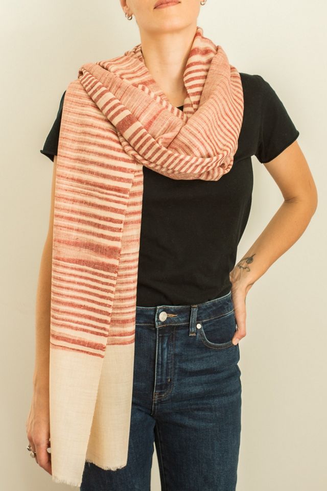 Be Deva Meera Cashmere Ikat Shawl Scarf #3
