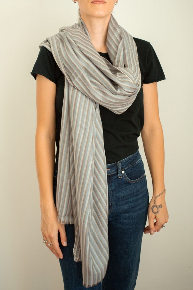 Be Deva Saira Cashmere Ikat Shawl Scarf #3