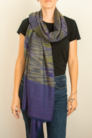 Be Deva Kanti Cashmere Ikat Shawl Scarf