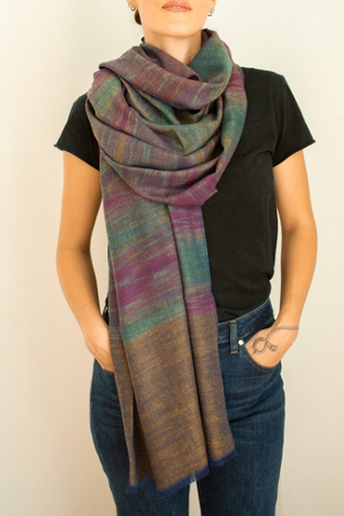 Be Deva Devika Cashmere Ikat Shawl Scarf