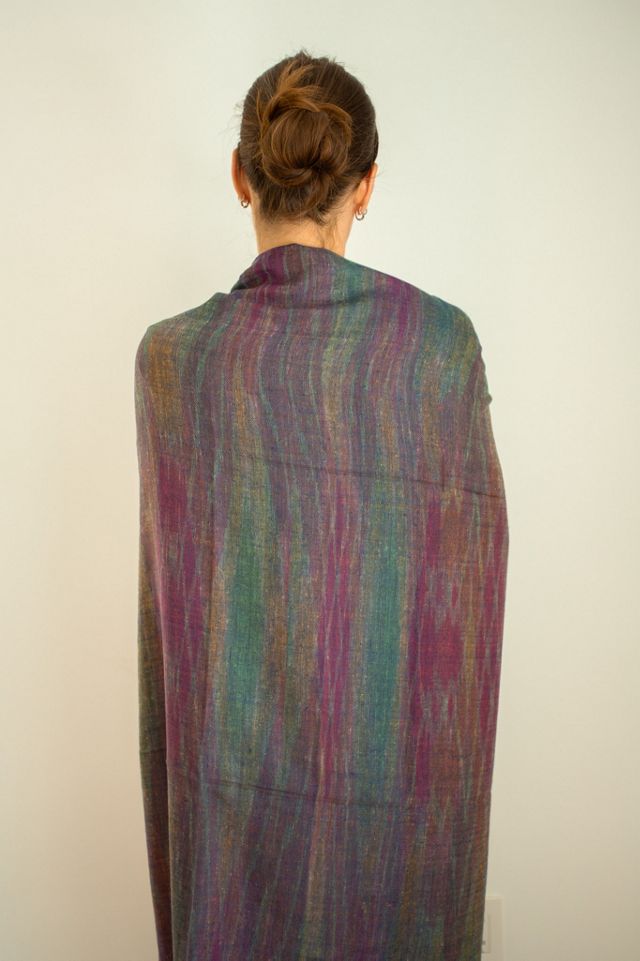 Be Deva Devika Cashmere Ikat Shawl Scarf #1