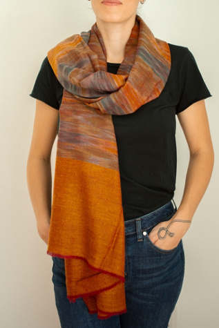 Be Deva Ahaya Cashmere Ikat Shawl Scarf