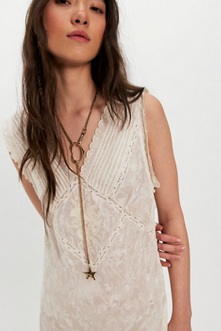Logan Lariat Necklace by Free People in Gold