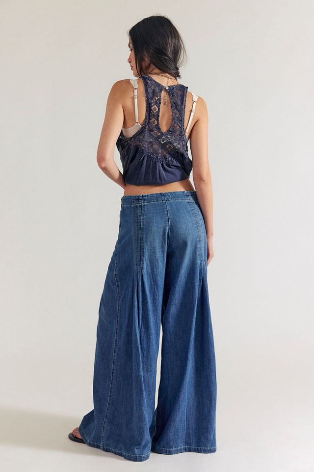 We The Free Plot Twist Pintuck Wide-Leg Jeans #1