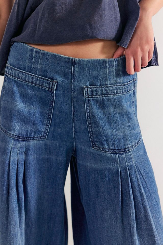 We The Free Plot Twist Pintuck Wide-Leg Jeans #3