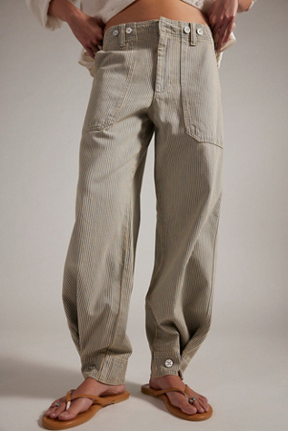 We The Free Set Sail Wide-Leg Jeans at Free People in Grey, Size: 26