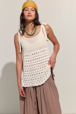 Take Me To The Beach Top by free-est at Free People in Ivory, Size: XL