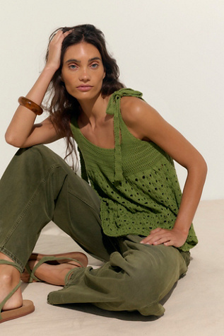 Take Me To The Beach Top by free-est at Free People in Green, Size: S