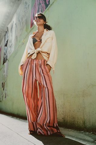 Day's End Linen Pull-On Pants | Free People