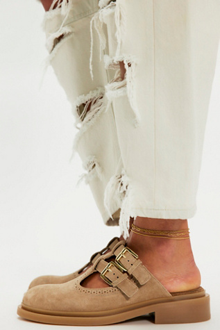 Shoretown Mules by Free People in Tan, Size: US 8.5