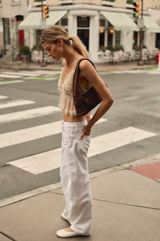 Soto East West Suede Shoulder Bag