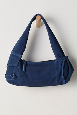 Soto East West Suede Shoulder Bag at Free People in Navy