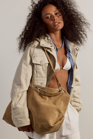 Tori Suede Tote Bag by Free People in Tan