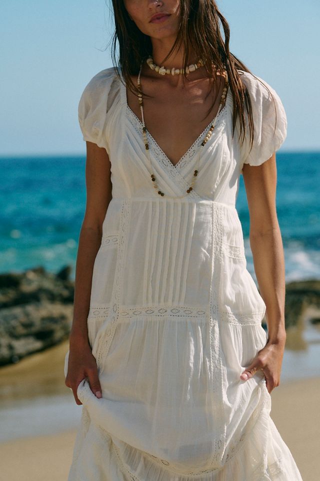 midi white dress long sleeve Long Sleeve Lace Midi Dress in White  Skirt & Stiletto