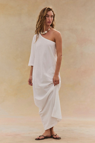 Saltaire Cotton-Jersey Maxi Dress by free-est at Free People in White, Size: M