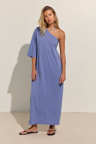 Saltaire Cotton-Jersey Maxi Dress by free-est at Free People in Rainfall, Size: XS