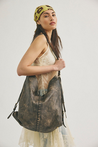 We The Free Dallas Leather Tote Bag at Free People in Black