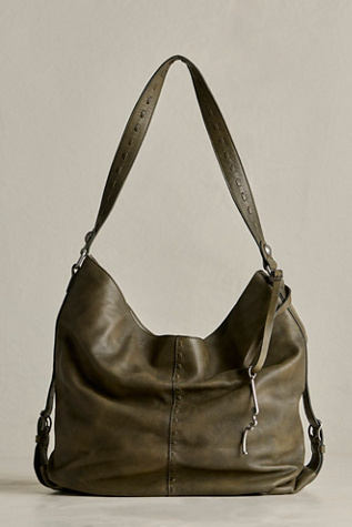 We The Free Dallas Leather Tote at Free People in Distressed Olive