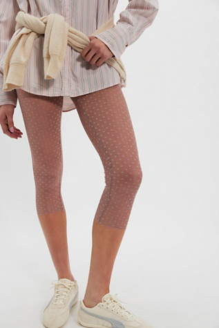 Only Hearts Cou Cou Lola Love Shop Cropped Tights at Free People in Mauve, Size: Small
